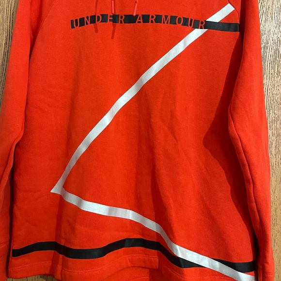 Under Armour Women’s Vibrant Orange Fall Winter Casual Hoodie Sz-M - Picture 3 of 6